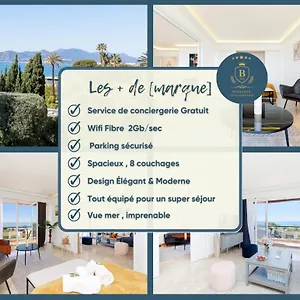 Riviera - Sea View - Clim - 50m - De Standing - Spacieux 180 M2 - Parking , Cannes Frankreich